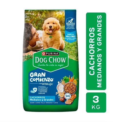 Alimento Dog Chow Cachorros Mediano Y Grande X  3kg