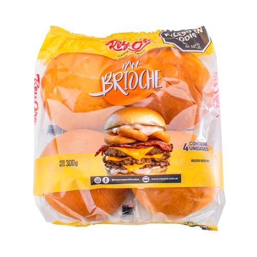 Pan de Hamburguesas Brioche REY ORO 300g