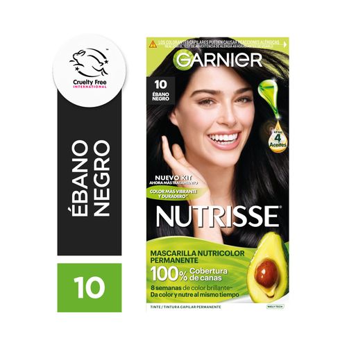 Kit De Coloracion Nutrisse Tono 10 - Ebano Negro