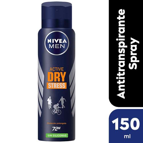 Desodorante Nivea Men Active Dry Stress Sin Siliconas 150ml