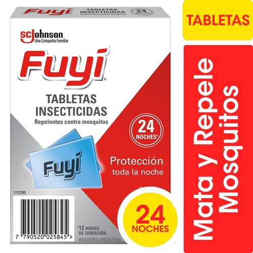 Tabletas Fuyi Repelente Mosquitos 24un