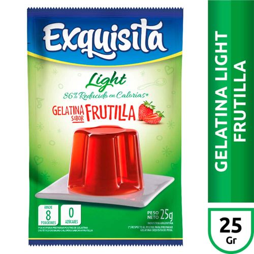 Gelatina Exquisita Light Frutilla X25g