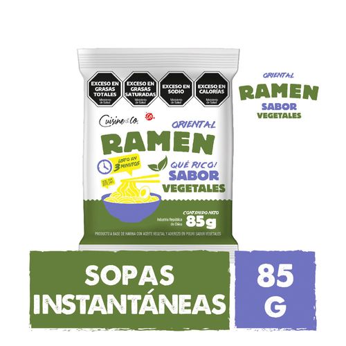 Sopa Ramen Sabor Vegetales 85 Gr Cuisine & Co Nbe Mp