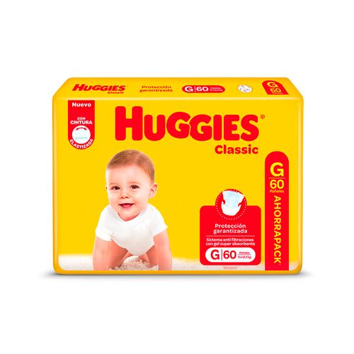 Pañales Huggies Classic Grande 60 X 1 U