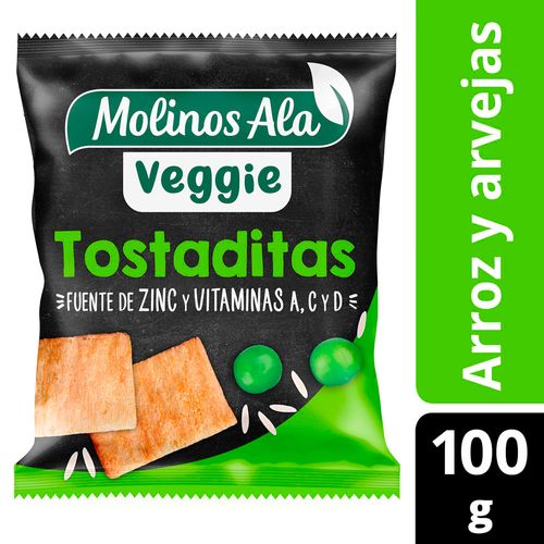 Tostaditas Arvejas Y Arroz 100 Gr Molinos Ala Veggie