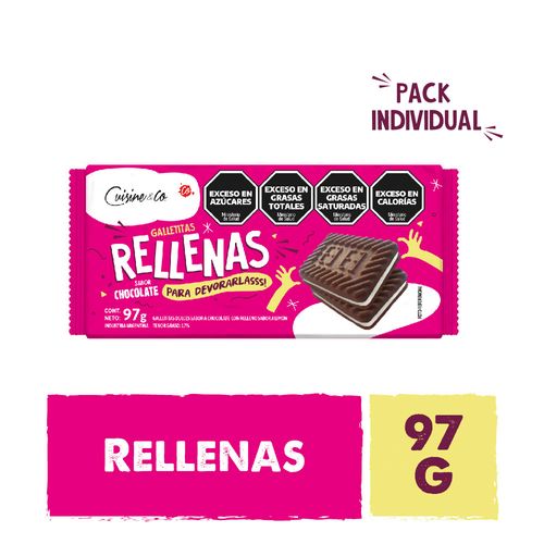 Galletitas Chocolate Rellenas X 97 Gr Cuisine & Co