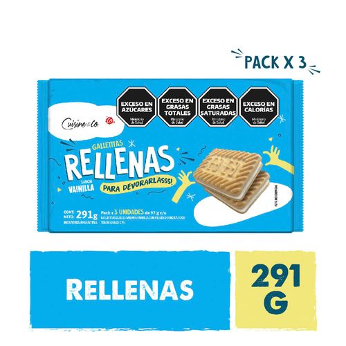 Galletitas Vainilla Rellenas X 291 Gr Cuisine & Co