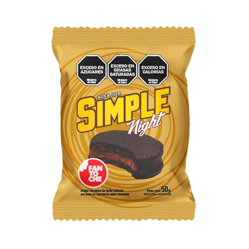 Alfajor Fantoche Simple Night 50 Gr