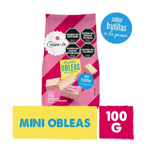 Miniobleas Frutillas Cuisine & Co X 100 Gr