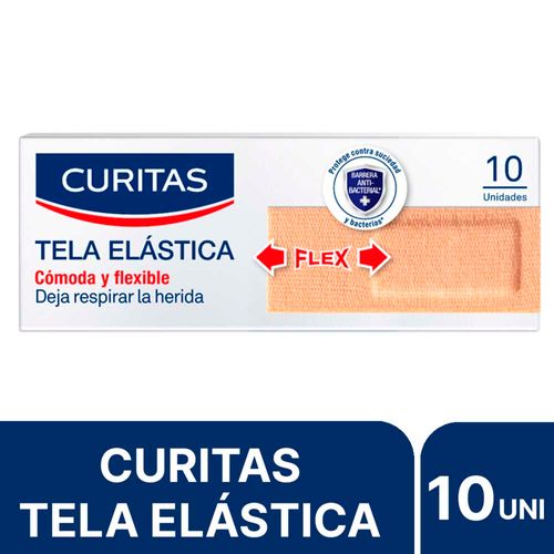 Apósitos Adhesivos Curitas Tela Elástica 1 X 10 U