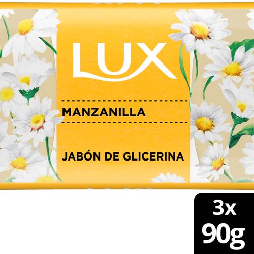 Jabon De Tocador Lux Glicerina Manzanilla 3x90 Gr