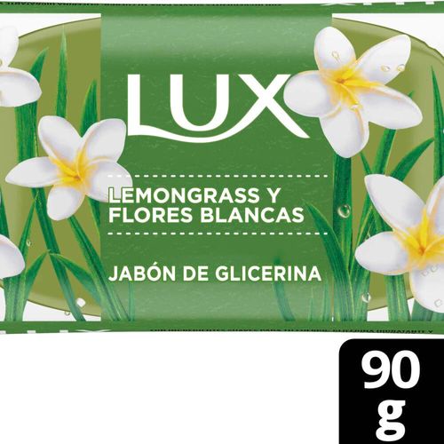 Jabon De Tocador Lux Glicerina Lemongrass Y Flores Blancas 90 Gr