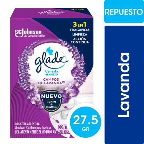 Canasta Sólida Inodoro Lavanda Repuesto 27,5 Gr Glade