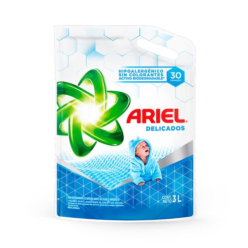 Jabón Líquido Ariel Delicados Doypack 3000 Ml