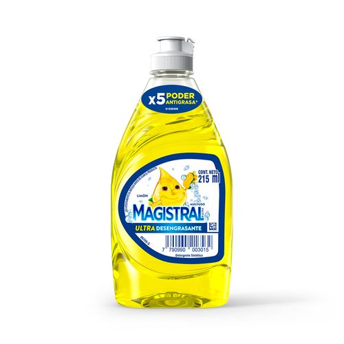 Detergente Magistral Ultra Limón Botella 215 Ml