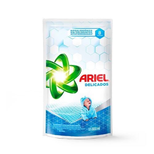 Jabón Líquido Ariel Delicados Doypack 800 Ml