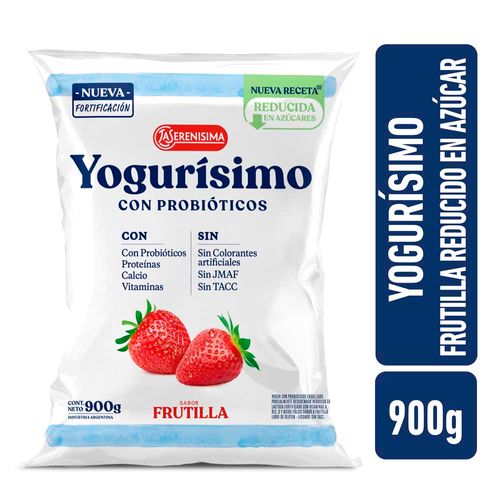 Yogur Bebible Reducido En Azúcar Yogurisimo Frutilla 900 Gr