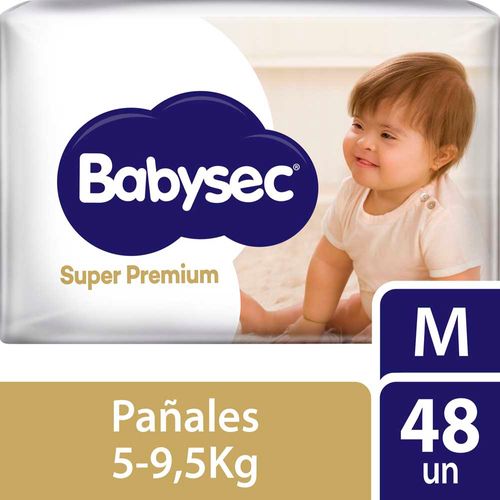 Pañales Super Premium M 48 Un Babysec