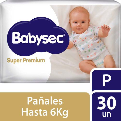 Pañales Descartables Babysec Super Premium P - 30 U