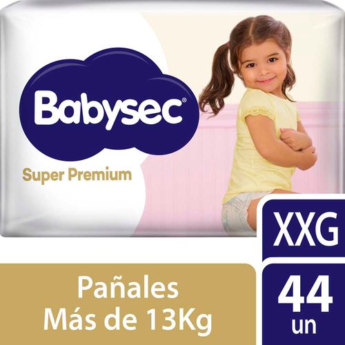 Pañales Babysec Super Premium Xxg - 44 U