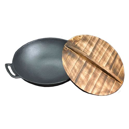 Olla Cast Iron Tapa Madera - La Hacienda - 36,5 X 9,5 Cm