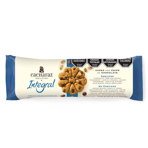 Galletitas Cachafaz Integral Avena Con Chips De Chocolate 225 Gr