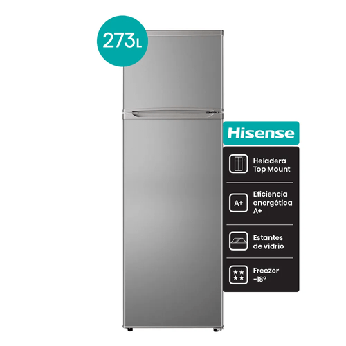 Heladera Ciclica  273 Lts  91rd35dr Gris Hisense