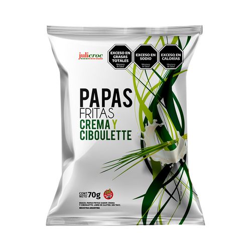 Papas Fritas Julicroc Crema Y Ciboulette Sin Tacc 70 Gr