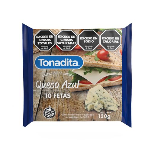 Queso Azul Fetas Tonadita X 120 Gr