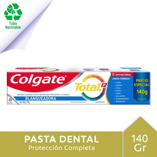 Pasta Dental Colgate Total 12 Blanqueadora 140 G