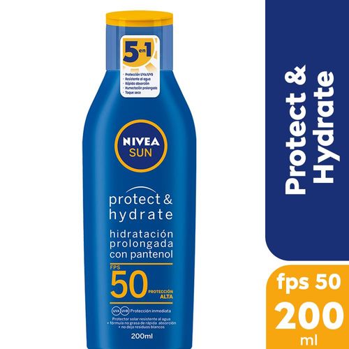 Loción Solar Nivea Sun Protect & Hydrate Fps 50 200 Ml