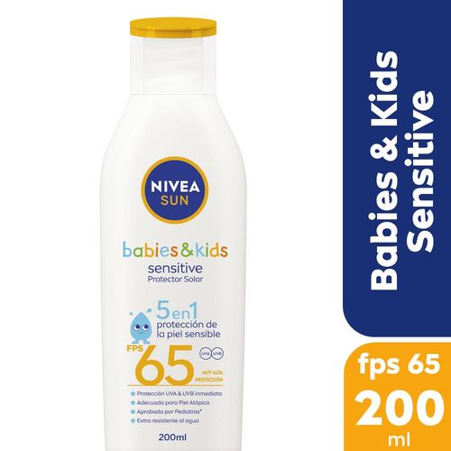 Protector Solar Nivea Babies & Kids Sensitive Fps 65 200 Ml