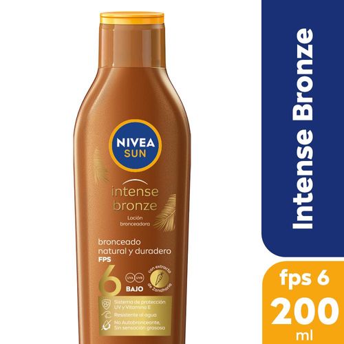 Bronceador Solar Nivea Sun Intense Bronze Fps 6 200 Ml