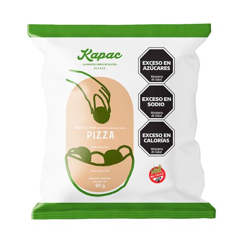 Snacks Sabor Pizza Libre De Gluten 80 Gr Kapac