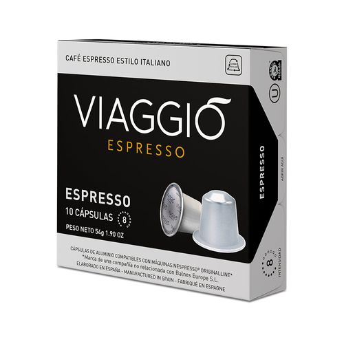 Cafe En Capsulas Espresso Viaggio 10 Capsulas