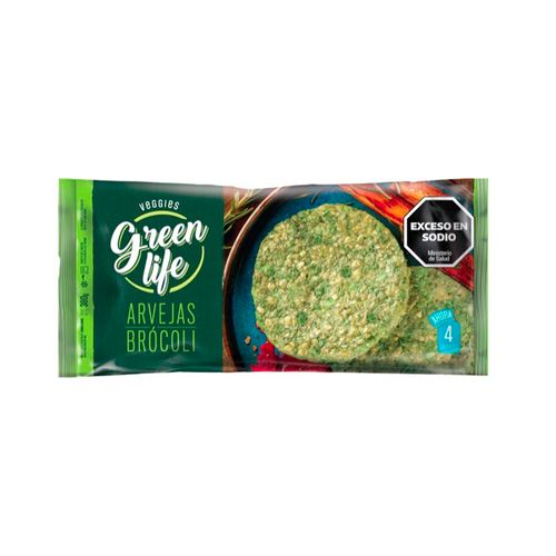 Medallon Green Life Arveja Y Brocoli X 4 380 Gr