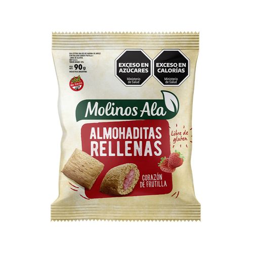 Almohaditas Rellenas Molinos Ala Frutilla X 90 Gr