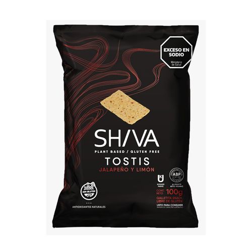 Tostis Jalapeño Y Limón Libre De Gluten 100 Gr Shiva