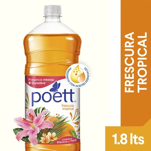 Limpiador De Piso Frescura Tropical X 1,8 L Poett