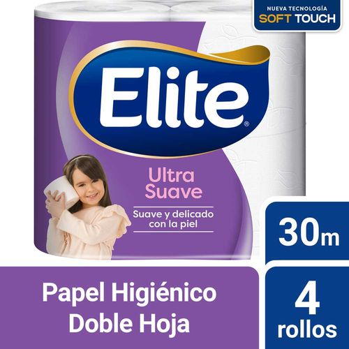 Papel Higienico Ultra Suave Doble Hoja 30 M 4 Un Elite