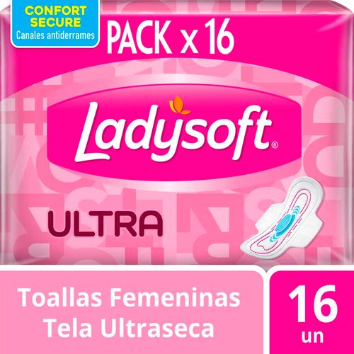 Toallas Femeninas Ladysoft Ultra Seca - 16 U