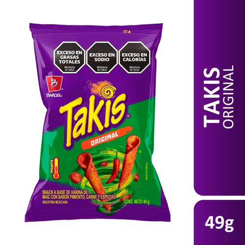 Tortilla Takis Original Sabor Pimiento  Carne Y Especias 49gr - Bsa-49-gr. - Sin Atributo