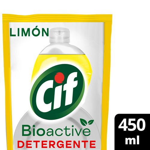 Detergente Bioactive Limón Doypack 450 Ml Cif