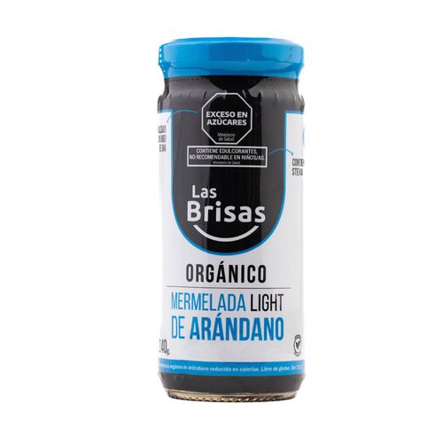 Mermelada Orgánica De Arándanos Light Las Brisas 240 Gr