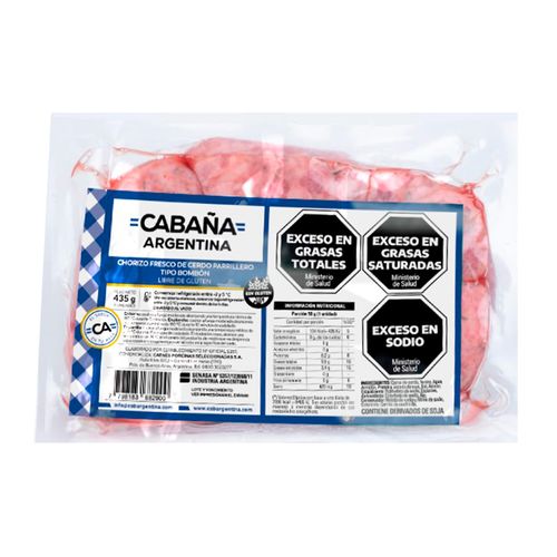 Chorizo Bombón Puro Cerdo 6 U - 435 Gr Cabaña Argentina