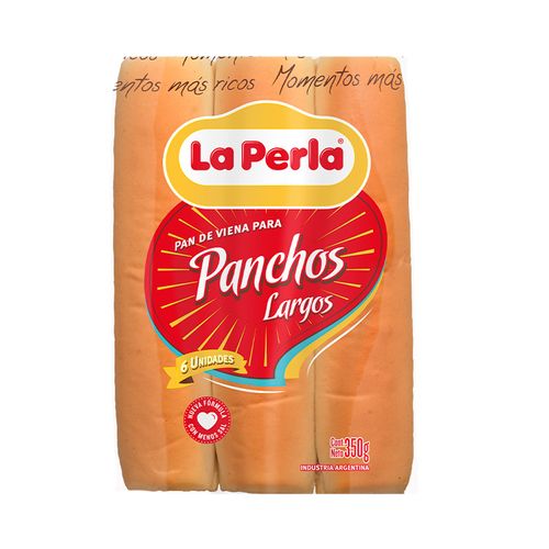 Pan Para Panchos La Perla Super 6 U 350 Gr - 1 Paquete