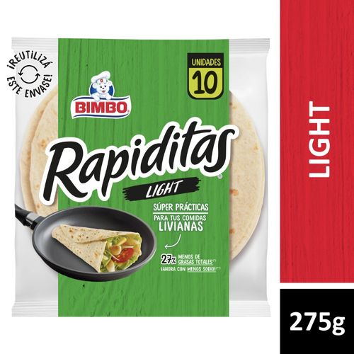 Tortillas Light Rapiditas 10 U