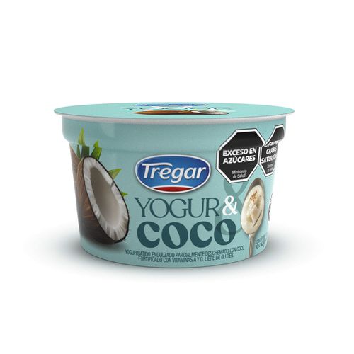 Yogur Entero Batido Coco X 120 Gr Tregar