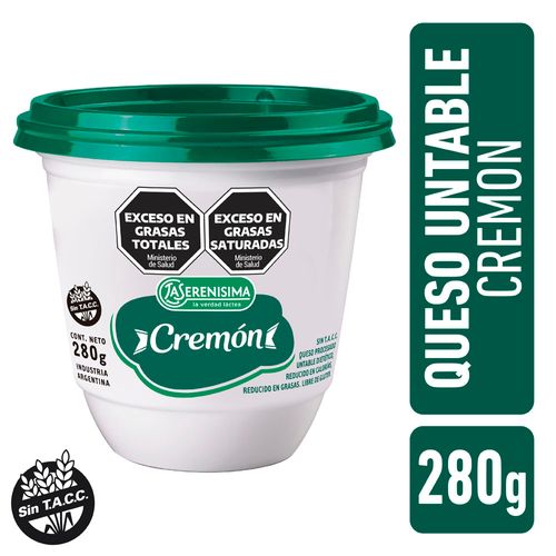 Queso Untable La Serenísima Cremón 280 Gr