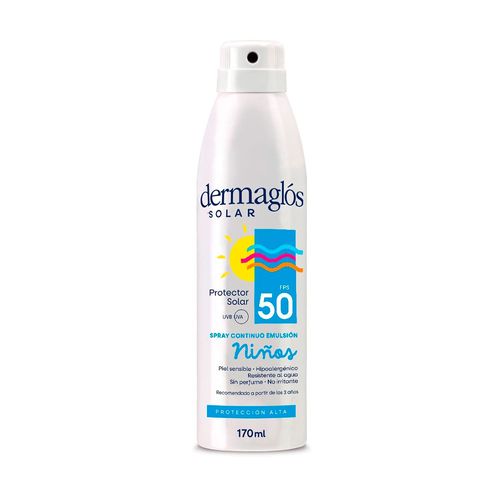 Protector Solar Niños Fps 50 Spray Continuo 170 Ml Dermaglós